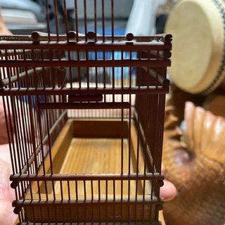 鈴虫籠(未使用)煤竹皮使用