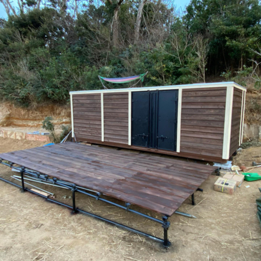 6メールコンテナ仮装、ログハウス、小屋、管理棟、バー、秘密基地、倉庫、ガレージを制作いたします