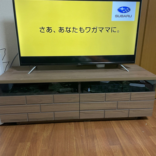テレビ43インチ レンガ風収納付きテレビ台 セット
