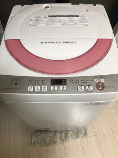 洗濯機 SHARP ES-GE60R-P