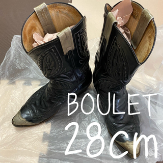 【中古】BOULET ウエスタンブーツ メンズブーツ 28cm