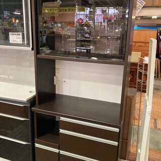 収納家具 【愛品館市原店】松田家具 2枚扉キッチンボード【管理IKB007160-