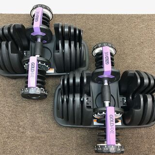 1F・税込み】GOLDAXE 2.5kg～24kg アジャスタブルダンベル 可変式 15段 