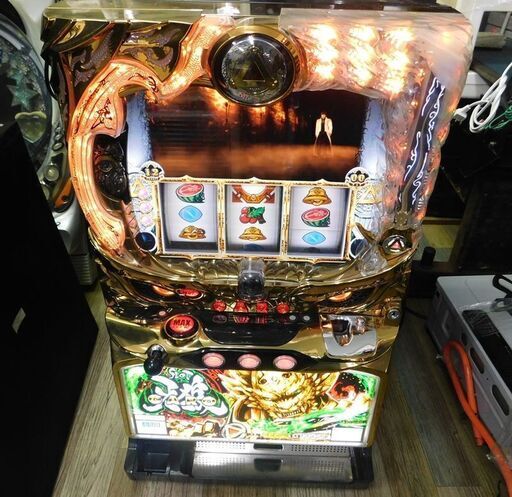 スロット実機 ユニバーサル/エレコ 5号機 SLOT牙狼 黄金騎士 ガロ コイン不要機 A+ART 動作良好!!