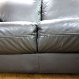 格安！ ニトリ 2人掛け ソファ 幅147×奥86×高79cm 合皮 2シーター ブラック 家具 長椅子 イス 札幌 厚別店 格安！ ニトリ 2人掛け ソファ 幅147×奥86×高79cm 合皮 2シーター