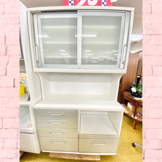 ホワイト 食器棚 収納力抜群 シギヤマ家具】食器棚☆収納力バツグン!! ホワイト