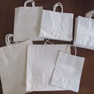 ◆白　サイズいろいろ紙袋　２６枚◆
