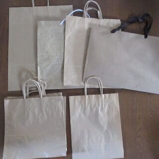 ◆茶色　サイズいろいろ紙袋　１０枚◆