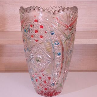 花瓶 花器 ガラス工芸 水玉 ⑫