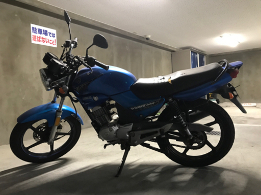 YBR125 青　バイク