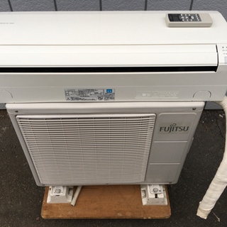 □富士通 エアコン 6畳用 2.2kw AS-J22W-W□2010年製 単相100V ガス 