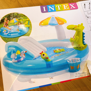 【無料】INTEXインテックス プールの滑り台とワニ