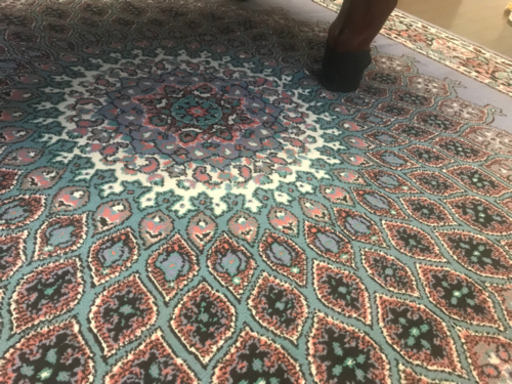 【高級絨毯】【ウール100%】【大きいペルシャ絨毯】２枚同じ柄　２色　ピンクとブルー　ペルシャ絨毯　トルコ絨毯