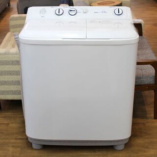(Y)北大前! 札幌 引取  Haier/ハイアール 二層式洗濯機 JW-W55E 2016年製 洗濯/5.5kg(16分) 脱水/5kg (6分) ステンレス槽/同時使用可能/繰り返し節約水量