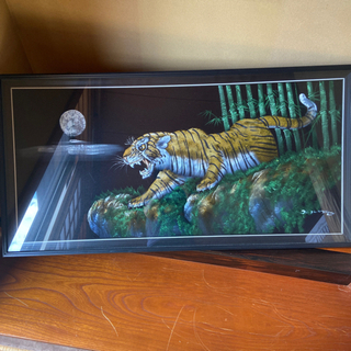 虎の絵画　壁掛け　額縁セット