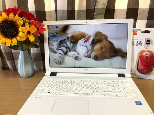 彡美品美麗！ＮＥＣ・Ｗｅｂカメラ内蔵/新品ＳＳＤ２４０ＧＢ/クリスタルホワイトWin10 64bit/Office2019付/15.6ｲﾝﾁ/メモリ８GＢ/無線/DVD・ＣＤ再生ソフト付　No.2109003