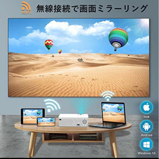 【新品未使用】プロジェクター 6500lm 小型 WiFi ホームプロジェクター 1920×1080P最大解像度 HIFIスピーカー ズーム機能 USB/HDMI/AV/VGA対