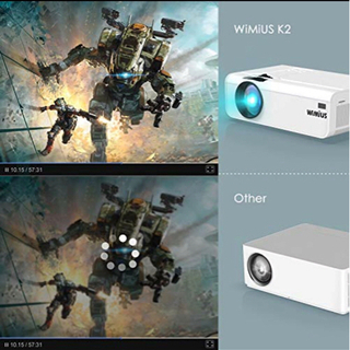 【新品未使用】プロジェクター 6500lm 小型 WiFi ホームプロジェクター 1920×1080P最大解像度 HIFIスピーカー ズーム機能 USB/HDMI/AV/VGA対