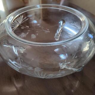アンティーク調　金魚鉢　ガラス　花器