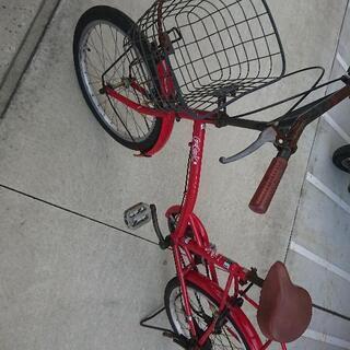 【ネット決済】20インチ赤自転車。