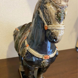 唐三彩　陶器の馬の置物です