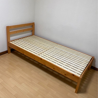 (取引決定)木製 シングルベッド