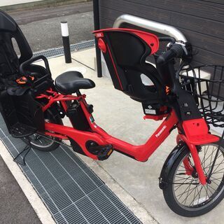地域限定送料無料　パナソニック　ギュットアニーズ　三人乗り　子供乗せ　16AH　赤　パスバビー　ビッケ　神戸市　電動自転車