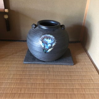 【ネット決済】花瓶（信楽焼　名山作　木箱付き）