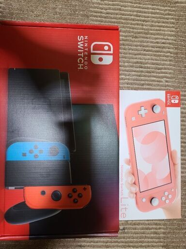 新品未使用、未開封！！スイッチネオンブルー、スイッチライトコーラル