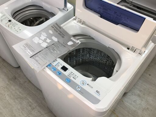サンヨー6.0K洗濯機　2013年製　分解クリーニング済み