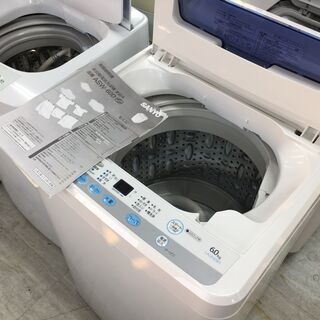 サンヨー6.0K洗濯機　2013年製　分解クリーニング済み