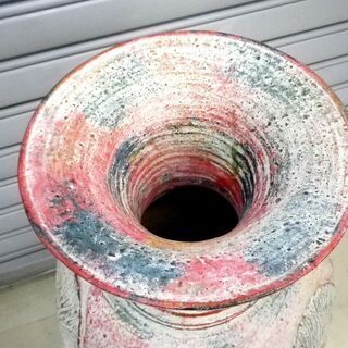 壷 つぼ 置物 池の金魚 作不明 高さ 約86.5cm 中古 札幌市