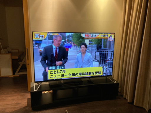 シャープ　LC-80XU30 2017年　80インチテレビ＋テレビ台