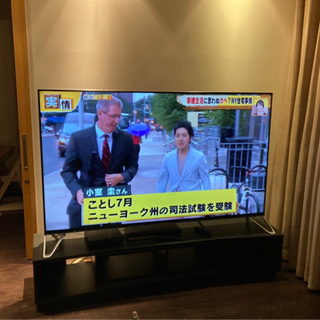 シャープ LC-80XU30 2017年 80インチテレビ＋テレビ台 - 家具