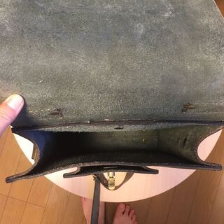 中古本革3wayリュック緑色レトロかわいい