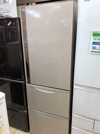 中古　HITACHI / 日立　2018年製　375L3ドア冷凍冷蔵庫　まんなか野菜室　R-K380HV
