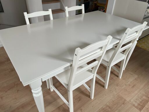 IKEA（イケア） ダイニングテーブル＆チェア4脚 セット 白