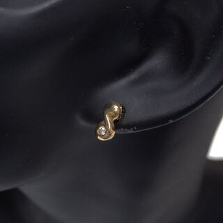 E479 ジュエリーマキ ピアス 両耳 K18 ∞ ダイヤ 2.2g