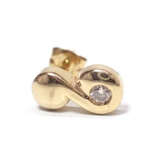 E479 ジュエリーマキ ピアス 両耳 K18 ∞ ダイヤ 2.2g