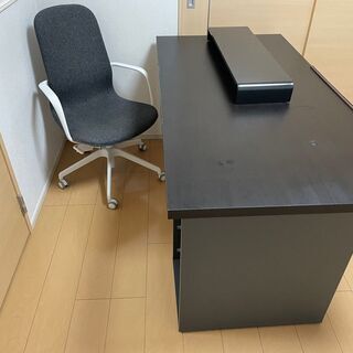 IKEA　（チェア、机）＋　モニター台　3点セット