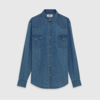 早い者勝ち CELINE セリーヌエディスリマン 軽量デニムウェスタンシャツ 早い者勝ち CELINE セリーヌエディスリマン 軽量デニムウェスタンシャツ