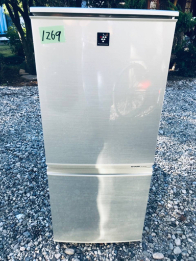 1269番 シャープ✨ノンフロン冷凍冷蔵庫✨SJ-PD14X-N‼️