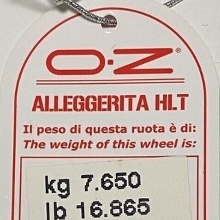 【値下げ！】OZ Racing Alleggerita ホイール4本セット（タイヤ付）