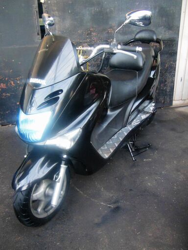 美車 YAMAHA マジェスティ125 カスタム ブラック セル始動 軽整備済 すぐ乗り出せます。ROSSO マジェスティー
