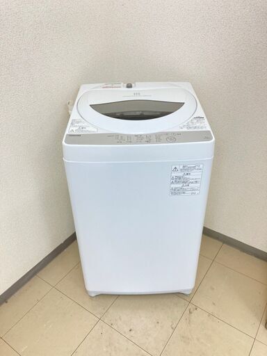 【美品】【地域限定送料無料】洗濯機 東芝 5.0Kg 2019年製　BSA091909