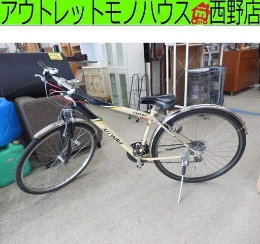 クロスバイク 3×7段変速 ベージュ TAKEDA ALL WAVE 700C 武田産業 自転車 札幌 西野店