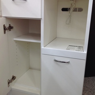 ホワイト 木製 キッチンボード【9650004】