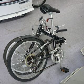 折りたたみ自転車 20インチ ブラック 自転車 6段変速 札幌市手稲区