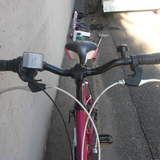 折りたたみ ミニベロ クロスバイク ショッキングピンク 管理NO.20210921-3