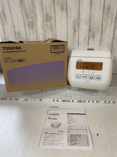 (売約済み)東芝 TOSHIBA RC-5SH マイコン炊飯器 3.0合炊き ダイヤモンド銅コート釜 2014年製　保温釜